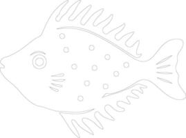 fugu översikt silhuett vektor