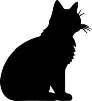 Manx Katze schwarz Silhouette vektor