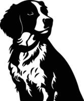 Bretagne Spaniel schwarz Silhouette vektor