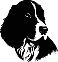 Englisch Springer Spaniel schwarz Silhouette vektor