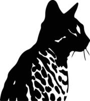Savanne Katze schwarz Silhouette vektor