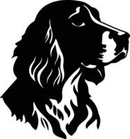 Englisch Springer Spaniel schwarz Silhouette vektor