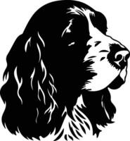 Klempner Spaniel Silhouette Porträt vektor