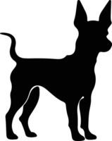 Spielzeug Manchester Terrier schwarz Silhouette vektor