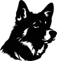 Schwedisch Vallhund Silhouette Porträt vektor