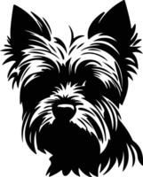 Yorkshire Terrier Silhouette Porträt vektor