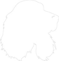 amerikanisch Cocker Spaniel Gliederung Silhouette vektor