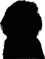 Otterhund schwarz Silhouette vektor