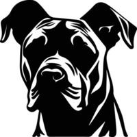 amerikanisch Staffordshire Terrier Silhouette Porträt vektor