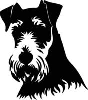 Walisisch Terrier Silhouette Porträt vektor