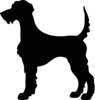 Bettlington Terrier schwarz Silhouette vektor