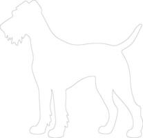 irisch Terrier Gliederung Silhouette vektor