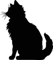 kurilian bobtail katt silhuett porträtt vektor