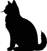 somali Katze schwarz Silhouette vektor