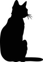 Havanna braun Katze Silhouette Porträt vektor