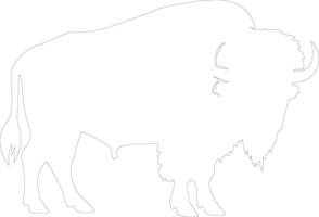 buffel översikt silhuett vektor