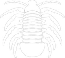 Trilobit Gliederung Silhouette vektor