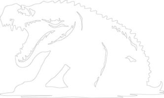 postosuchus översikt silhuett vektor