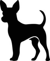 Spielzeug Fuchs Terrier schwarz Silhouette vektor