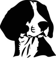 beagle silhuett porträtt vektor