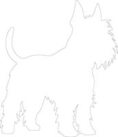 schottisch Terrier Gliederung Silhouette vektor