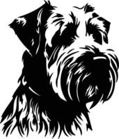 Sanft beschichtet Weizen Terrier Silhouette Porträt vektor