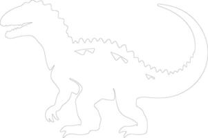 thescelosaurus Gliederung Silhouette vektor