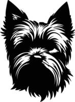 Yorkshire Terrier Silhouette Porträt vektor