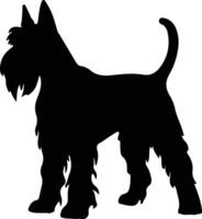 Riese Schnauzer schwarz Silhouette vektor