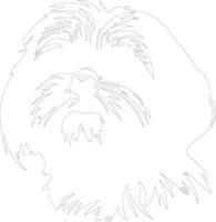 shih tzu Gliederung Silhouette vektor