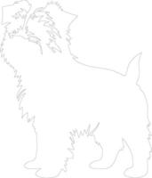 Norfolk Terrier Gliederung Silhouette vektor