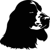 amerikanisch Cocker Spaniel schwarz Silhouette vektor