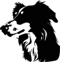 Borzoi Silhouette Porträt vektor