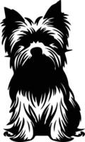 yorkshire terrier svart silhuett vektor