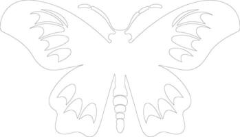 fjäril översikt silhuett vektor