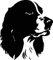 Englisch Springer Spaniel Silhouette Porträt vektor