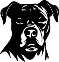 Staffordshire Stier Terrier Silhouette Porträt vektor