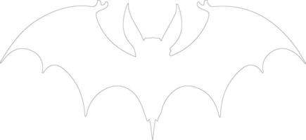 vampyr fladdermus översikt silhuett vektor