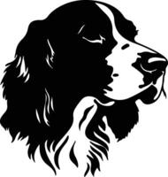 Walisisch Springer Spaniel Silhouette Porträt vektor