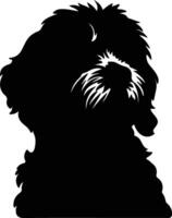 Portugiesisch Wasser Hund schwarz Silhouette vektor