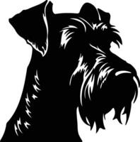 Riese Schnauzer Silhouette Porträt vektor