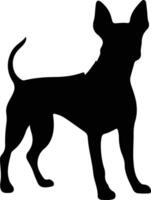 tysk pinscher svart silhuett vektor