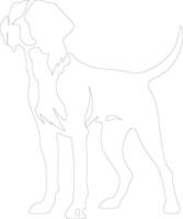 amerikanisch Foxhound Gliederung Silhouette vektor