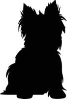 Skye Terrier schwarz Silhouette vektor