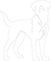 anatolisch Schäfer Hund Gliederung Silhouette vektor