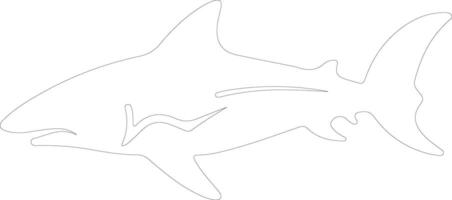 hamn Jackson haj översikt silhuett vektor