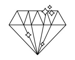 exklusiv Leistungen Symbol schwarz und Weiß Diamant vektor