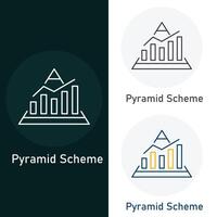 Pyramide planen Vektor Illustration Symbol Design