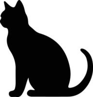 Bombay Katze schwarz Silhouette vektor