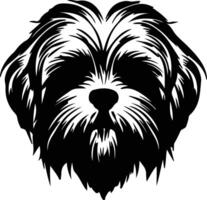 lhasa apso Silhouette Porträt vektor